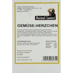 Animal Lovers Gemüse-Herzchen Hundekuchen -Angebote Hundenass Futter Store animal lovers gemuese herzchen hundekuchen 1497530469