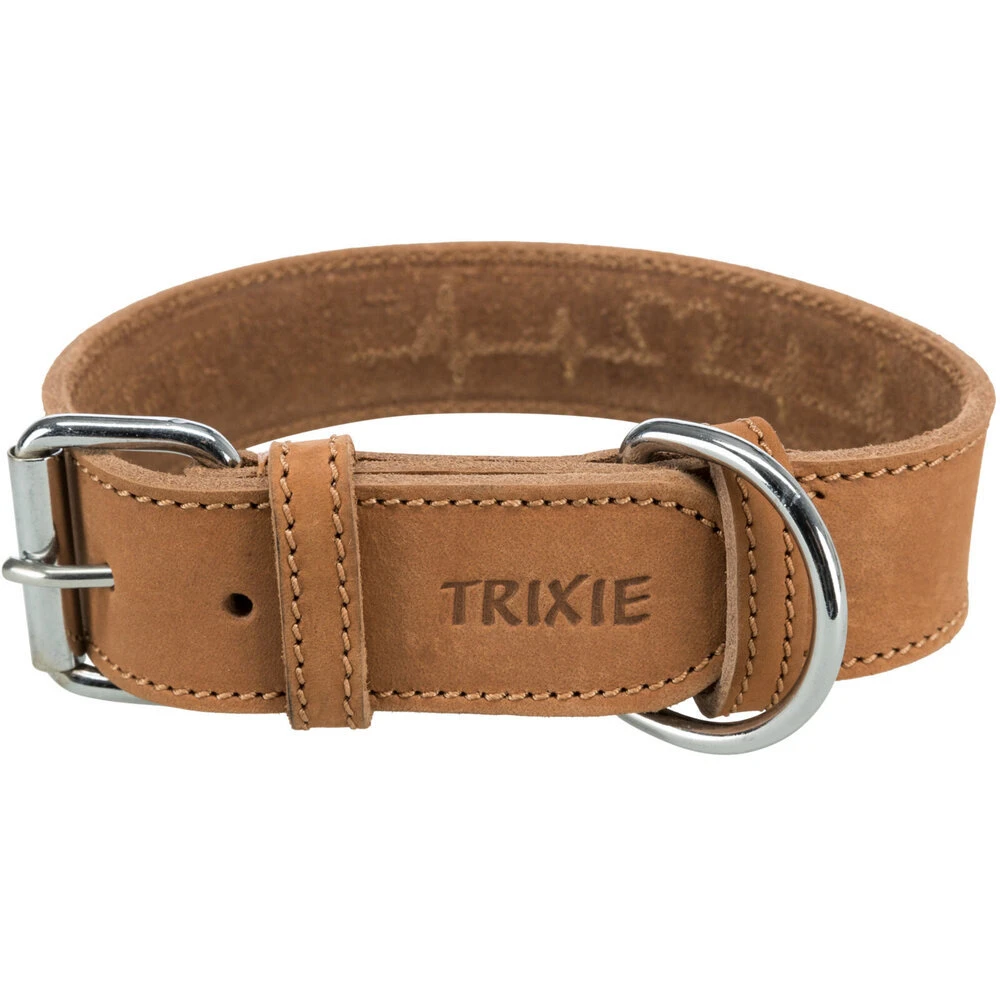 TRIXIE Rustic Fettleder-Hundehalsband Heartbeat 2 TRIXIE Rustic Fettleder-Hundehalsband Heartbeat – Bild 2
